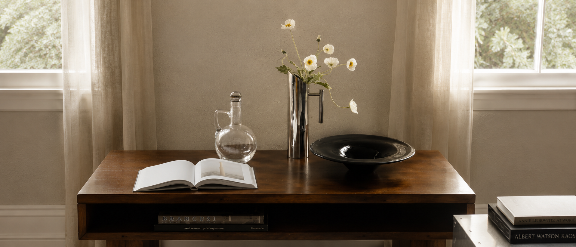Thoughtful decorative accents in an interior setting