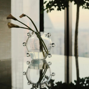 Clear Handblown Glass Vase