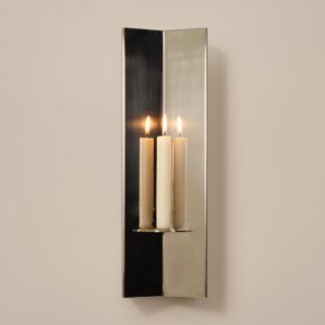Polished Steel Arrow Candle Holder